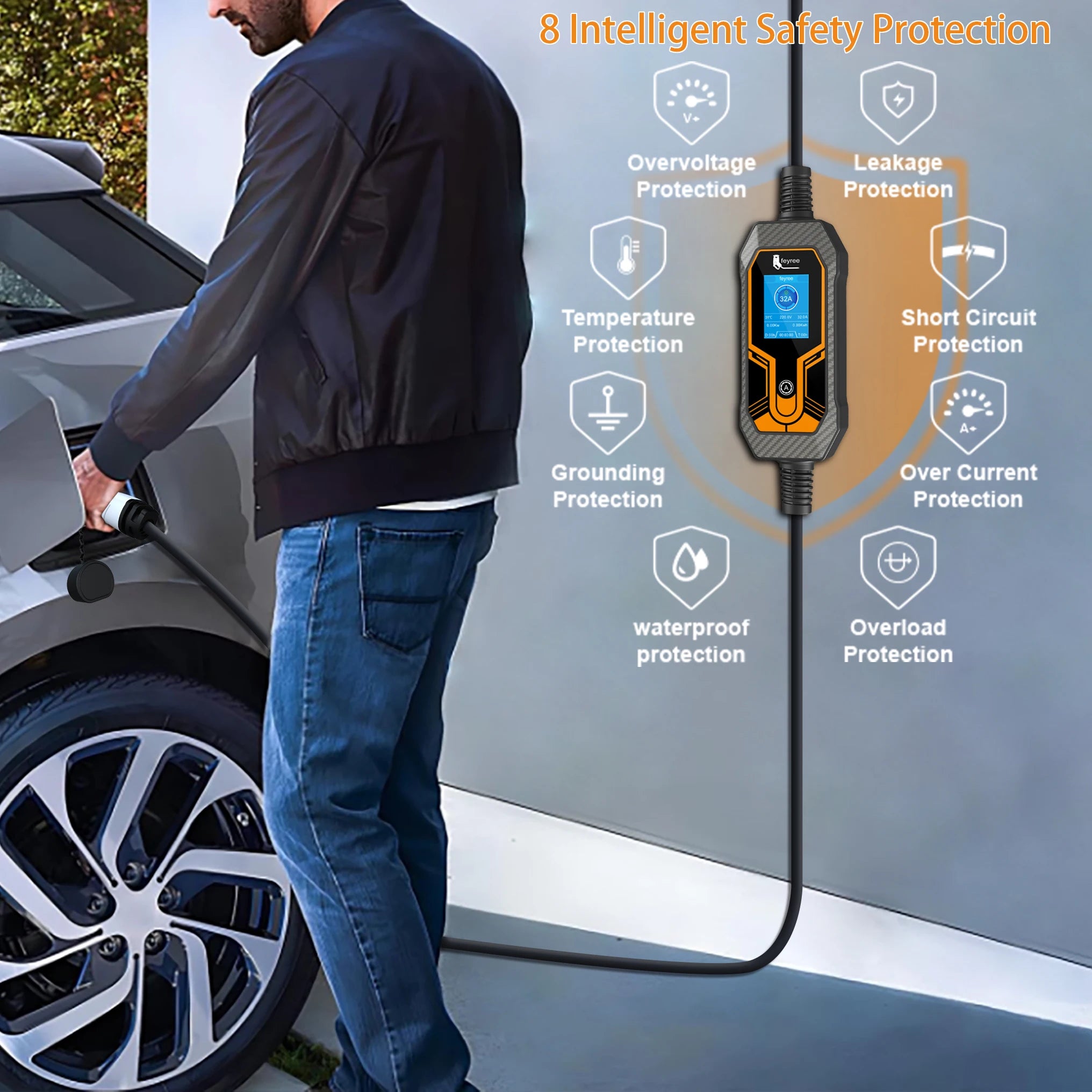 feyree Type 2 Portable EV Charger