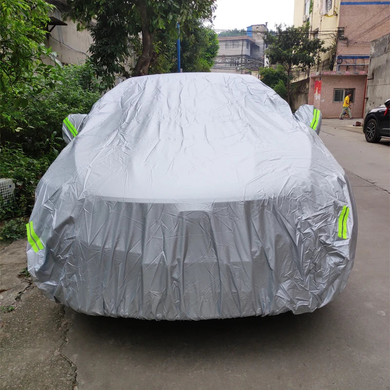 Car Cover Outdoor Protection Full Exterior Snow Cover Sunshade Dustproof Protection Cover Universal for Hatchback Sedan SUV