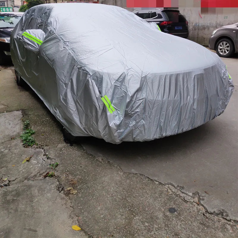 Car Cover Outdoor Protection Full Exterior Snow Cover Sunshade Dustproof Protection Cover Universal for Hatchback Sedan SUV