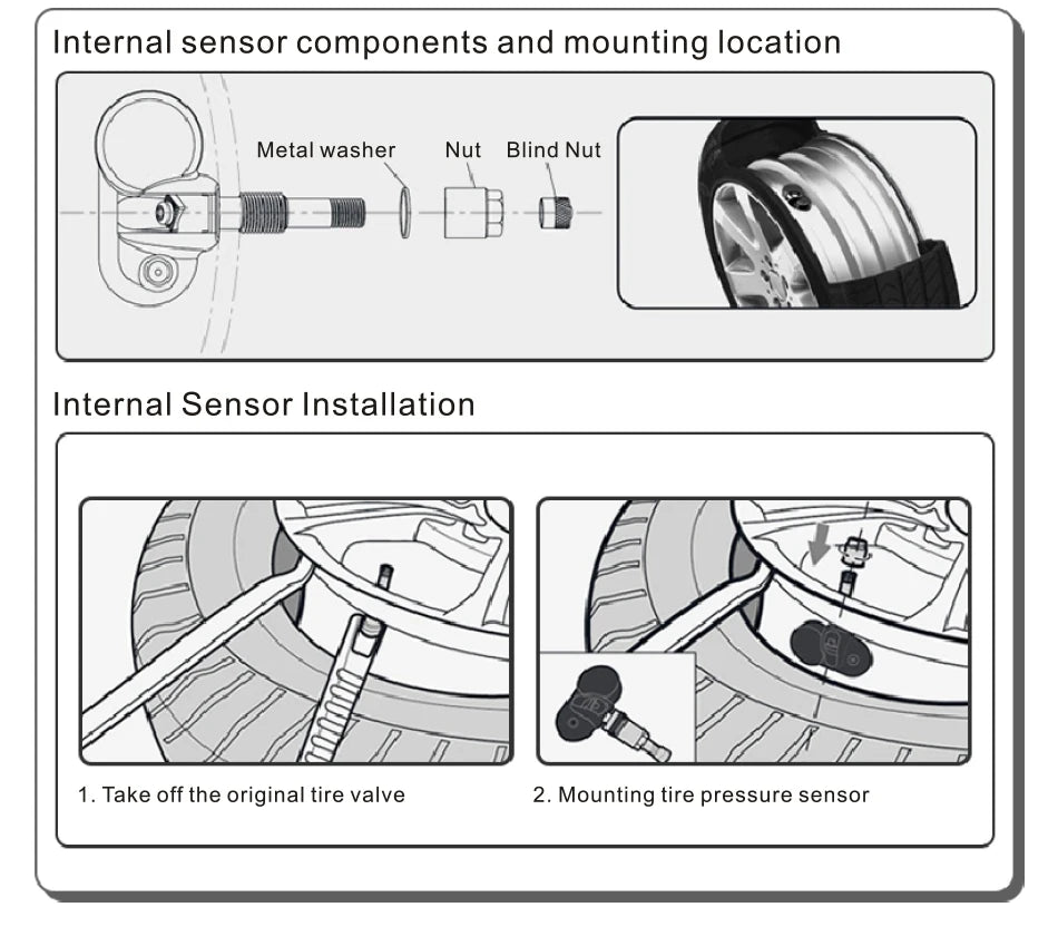 Car TPMS Cigarette Lighter Wireless Universal TPMS USB Digital tpms Tire Pressure Alarm System 4 External Internal Sensor