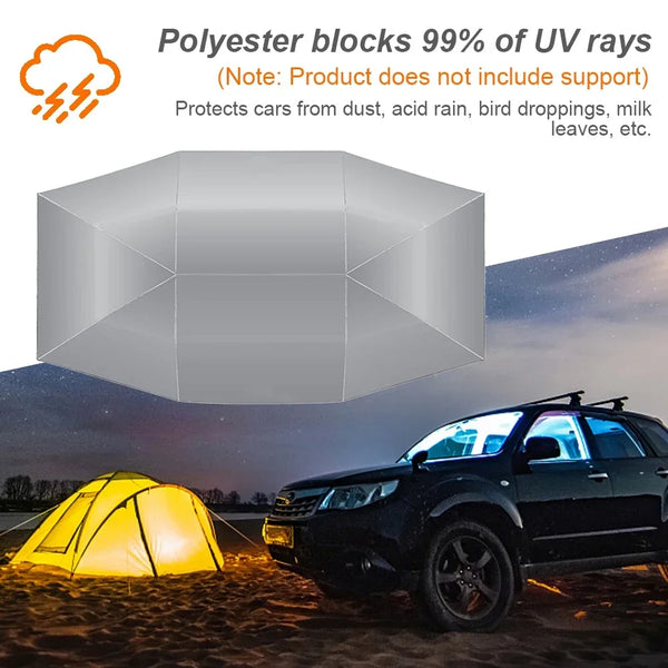 Movable Carport Tent Anti-UV Automobile Protection Umbrella Waterproof Folding Car Sunshade for Outdoor Camping Fishing