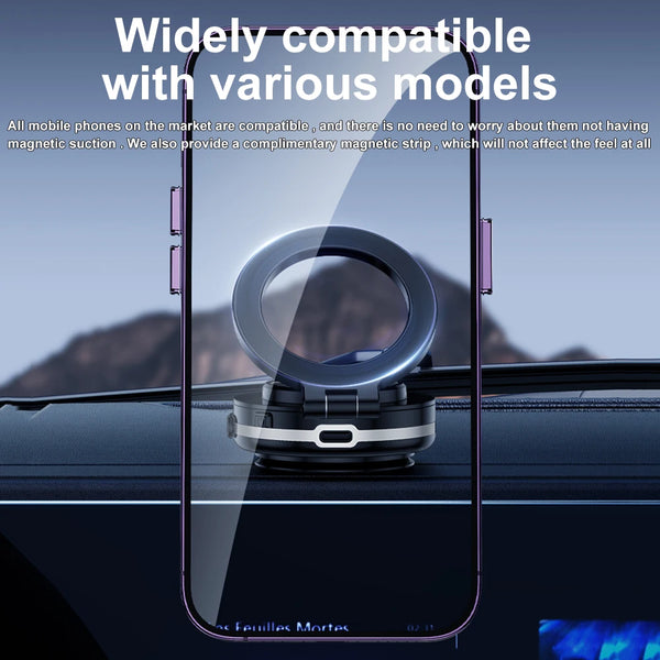 360°rotatable Car Magnetic Holder Intelligent Vacuum Adsorption Phone Holder For iPhone 14 15 Car Mount Windshield Magnetic Car