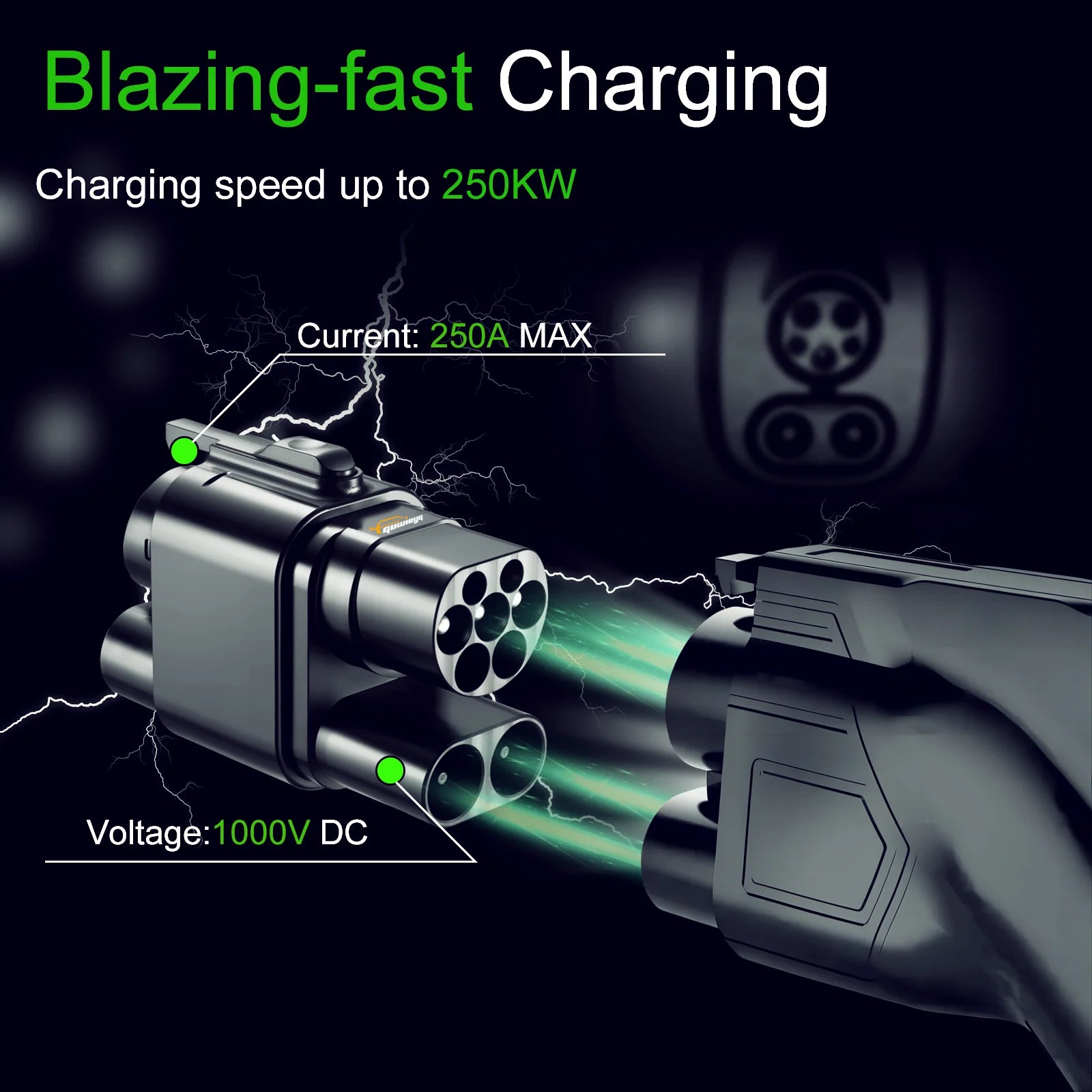 GUWIEYG CCS2 to CCS1 Adapter From CCS2 Charger to CCS1 EV CCS2 to CCS1 Electric Vehicle Charger DC Fast Ev Charging Adapter