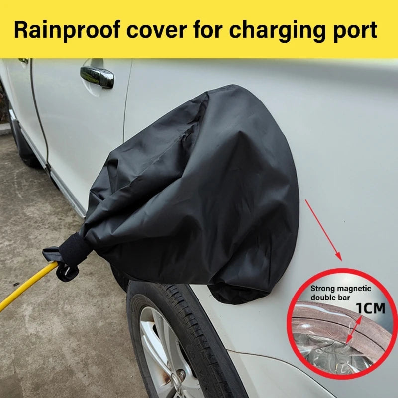 Universal Electric Vehicle Charge Port Protective Cover Waterproof EV Plugs Cover Electric Car Charging Socket Rainproof Cover