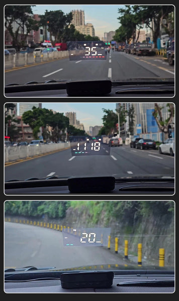 GPS HUD M23 Speedometer Windshield Projector Display of Driving Time Distance and Direction with Alarm System for all vehicles