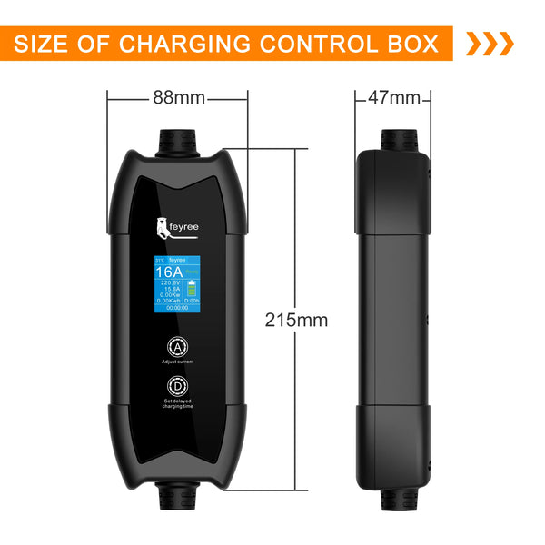 feyree EV Charger Portable 3.5kW Tesla NACS Charger