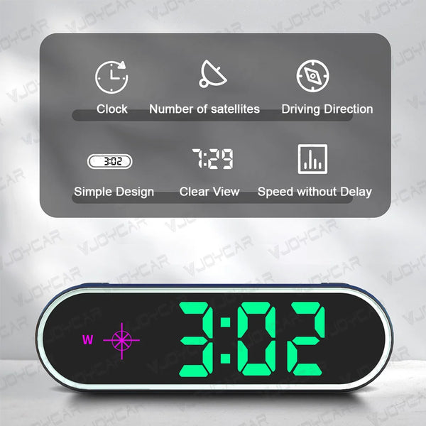 New Colorful Display GPS Digital Speedometer Time Clock HUD Display Over-speed Alarm KMH MPH Switch for All Cars Christmas Gift