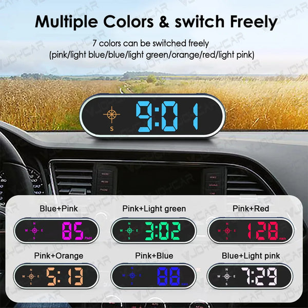 New Colorful Display GPS Digital Speedometer Time Clock HUD Display Over-speed Alarm KMH MPH Switch for All Cars Christmas Gift