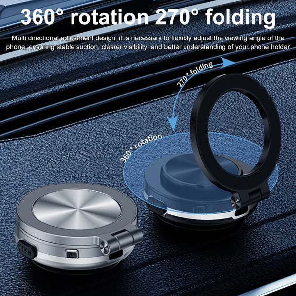 360°rotatable Car Magnetic Holder Intelligent Vacuum Adsorption Phone Holder For iPhone 14 15 Car Mount Windshield Magnetic Car