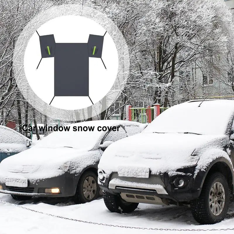 Car Cover Winter Windshield Antifreeze Car Window Snow Cover Lengthened Engine Hood Full Coverage Snow Shield for All Seasons