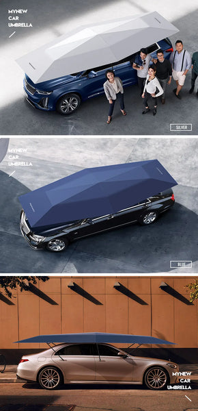 Car Umbrella Semi-Automatic Awning Tent Auto Smart Insulated Cover Outdoor Waterproof Folded Portable Canopy Cover Sun Shade