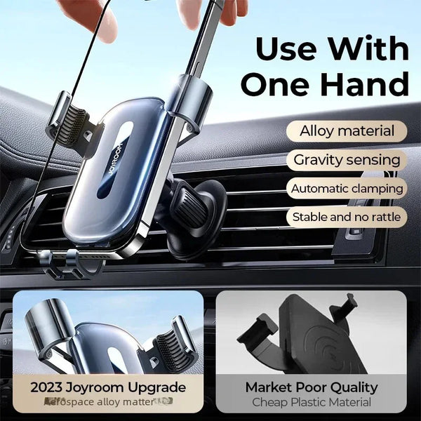 Joyroom Car Phone Holder Mount Upgraded Universal Automobile Vehicle Phone Cradle Vent Clip Hands-Free Phone Mount JR-ZS392