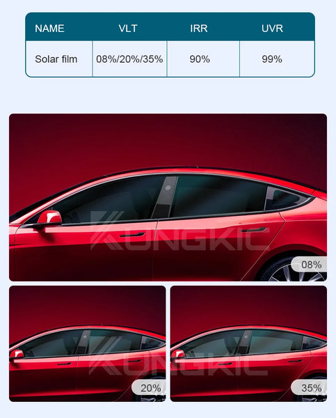 Pre-Cut Car Window Privacy Tint Film For Tesla Model 3 2024 Highland Auto Sticker Foils ceramic solar UV Protector films