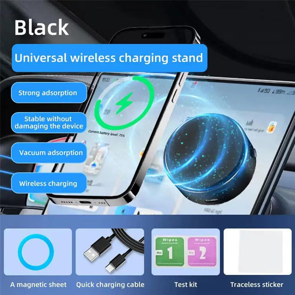 X8/M8 Wireless Charging Simple Design Car Mount Mobile Phone Holder Magnetic Vacuum Adsorption Ultra Stable Suction Cup Bracket