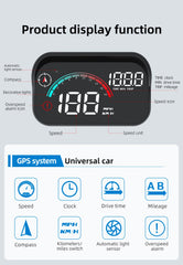 KINLANAO M22 HUD GPS Head Up Display Speed Windshield Projector Speedometer Alarm Travel distance Electronic Accesso