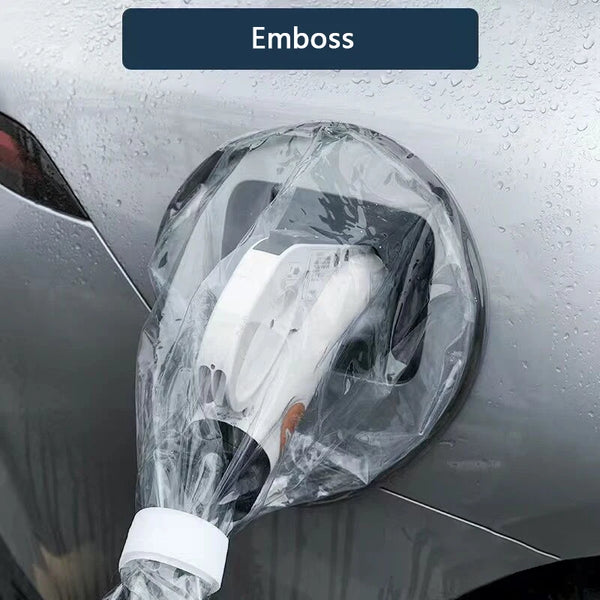 New Upgrade Electric Car Side Charging Port Rain Cover Transparent Headstock Charger Port Cover Waterproof Charging Accessories