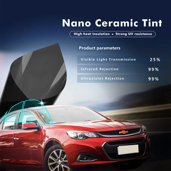 50cmX3m Nano Ceramic Car Window Films Tinting Film Roll Auto Home Front Window Glass Summer Solar UV Protection Sticker Films