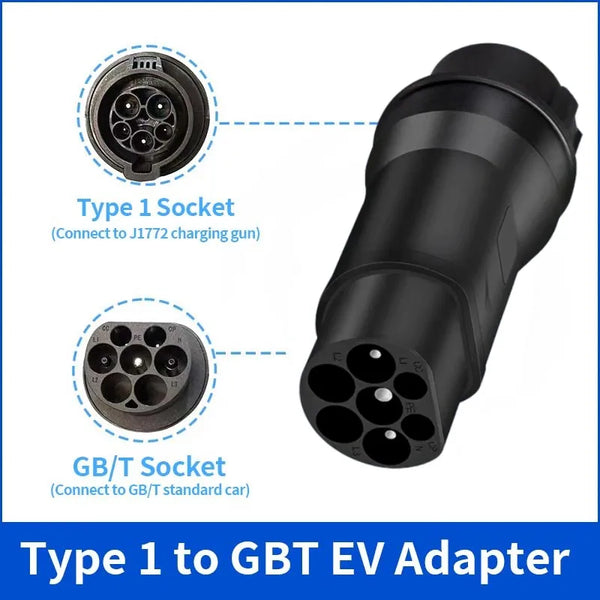 Teschev Type 1 To GBT Adapter EV Charger Connector Electric Vehicle Charging Adapter SAE J1772 To GB/T EV Charging Adapter