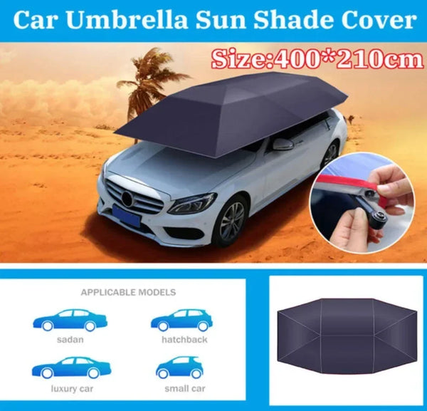 Movable Carport Tent Anti-UV Automobile Protection Umbrella Waterproof Folding Car Sunshade for Outdoor Camping Fishing