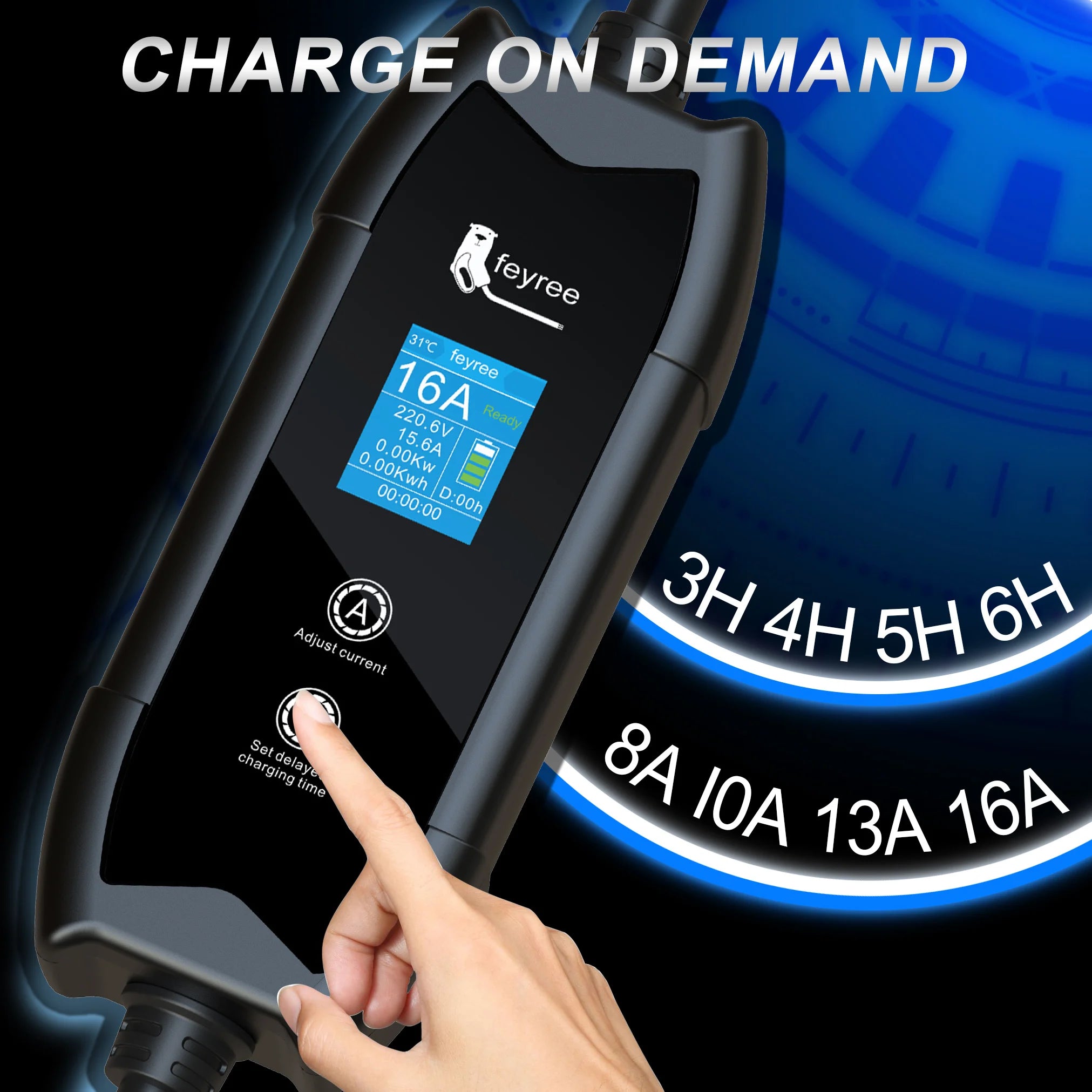 feyree EV Charger Portable 3.5kW Tesla NACS Charger