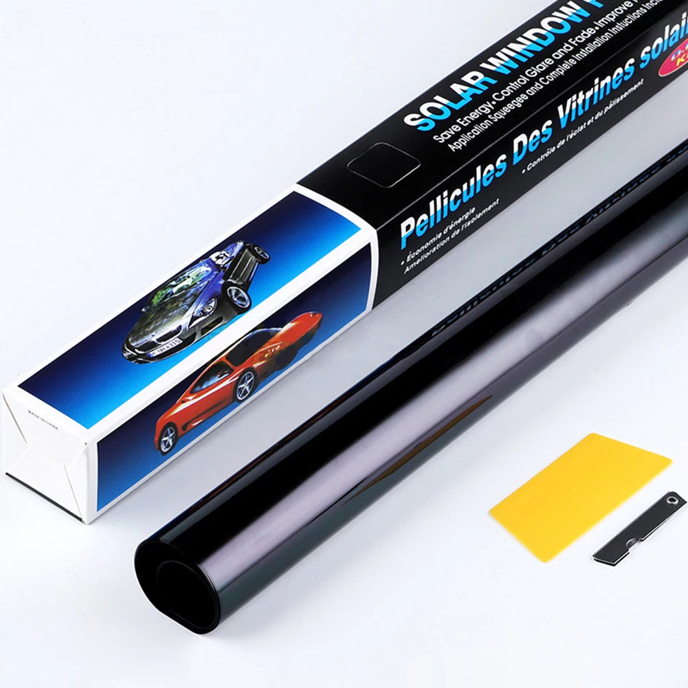 1Roll 50x3m Black Car Window Tint Film Glass Sticker VLT 1%-50% Sun Shade Window Tinting Solar UV Protection foils Sticker Films