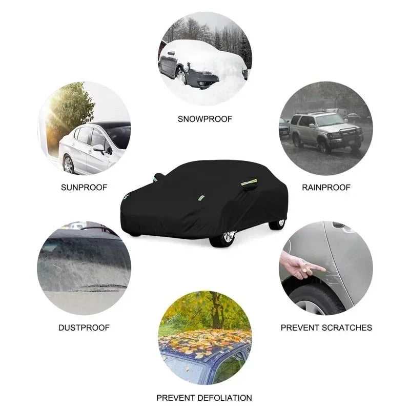 1Pcs Car Body Full Covers for Audi A3 A4 A5 A6 B6 B7 B8 C5 C6 Q3 Q5 Q7 Outdoor Sun Snow Rain Protection Car Accessories