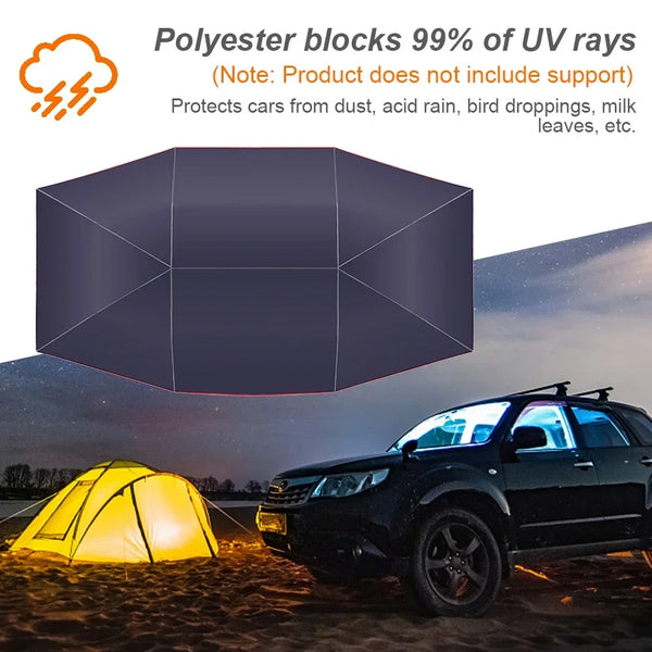 Movable Carport Tent Anti-UV Automobile Protection Umbrella Waterproof Folding Car Sunshade for Outdoor Camping Fishing