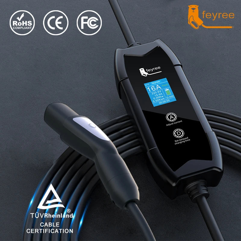 feyree EV Charger Portable 3.5kW Tesla NACS Charger