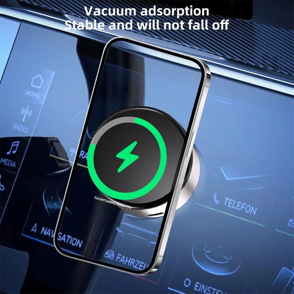 X8/M8 Wireless Charging Simple Design Car Mount Mobile Phone Holder Magnetic Vacuum Adsorption Ultra Stable Suction Cup Bracket