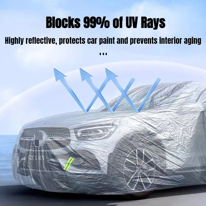 Car Fully Automatic Car Cover Universal Sun Protection Rain Protection Dust Protection&Heat Insulation Shrink Folding Full Cover