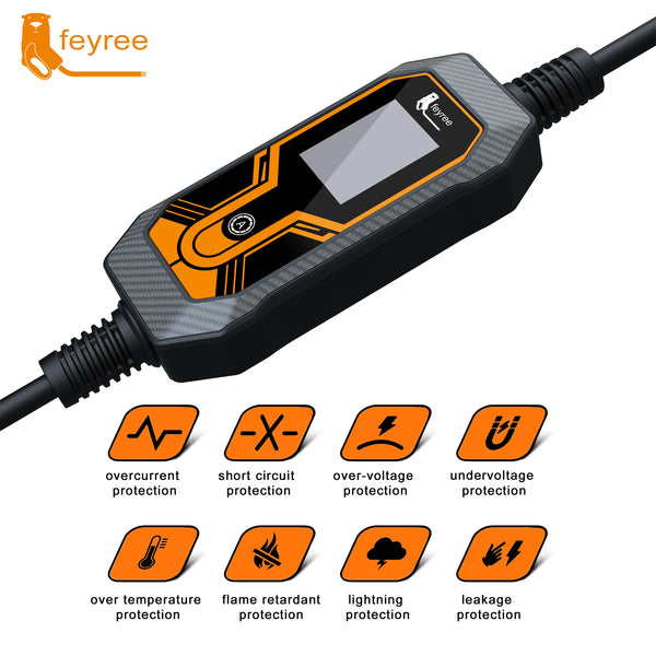 feyree EV Charger GB/T Cord 16A 3.5KW 1Phase Portable Charger