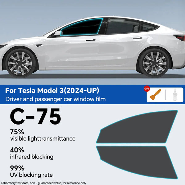 Pre-Cut Car Window Privacy Tint Film For Tesla Model 3 2024 Highland Auto Sticker Foils ceramic solar UV Protector films