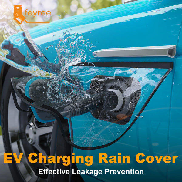 feyree Electric Vehicle Charger Port Cover Outdoor Rainproof Protection Dustproof Covers for Tesla Model 3 Y SUV Car Accessories