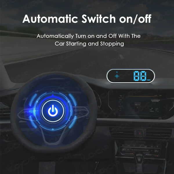 New Colorful Display GPS Digital Speedometer Time Clock HUD Display Over-speed Alarm KMH MPH Switch for All Cars Christmas Gift