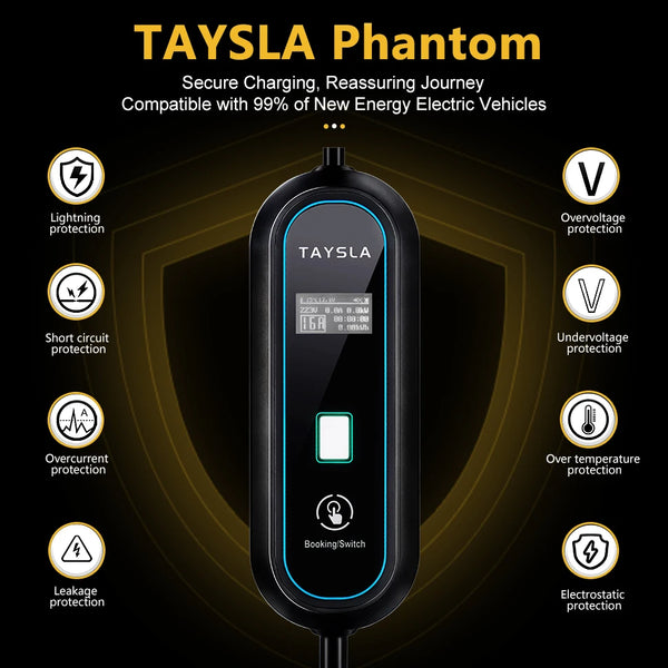 TAYSLA Electric Car Charger 3.5kW 16A Type 2 Portable EV Charger